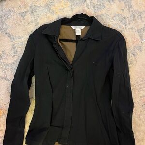 Express Black Button-Down Shirt